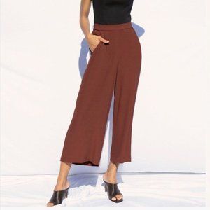 Aritzia Wilfred Faun Pant High-waisted Wide-leg Pants in Amaretto Rust
